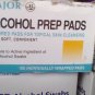 1 BOX -MAJOR ALCOHOL PREPARATION PADS  ISOPROPYL ALCOHOL 70%, 100ct,