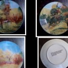6” SEASONS  3 CERAMIC WALL PLATES DECORATIVES L@@K