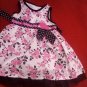 4T SOPHIE FAIR EXOTIC FLORAL LINED GIR'S DRESS BROWN-PINK 100% COTTON L@@K!!