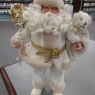 18" WHITE/GOLDEN FANCY SANTA CLAUS MINT. CHRISTMAS CLASSIC L@@K!!