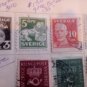 SWEDEN #130v-5ore Lion, WAVY LINE -WTERmk, used, scarce ,RARE CANCEL
