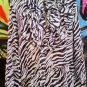 Sz 2X EXOTIC ISABELLA RODRIGUEZ ZEBRA FASHIONABLE RUFFLED BLOUSE L@@K