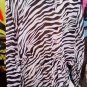 Sz 2X EXOTIC ISABELLA RODRIGUEZ ZEBRA FASHIONABLE RUFFLED BLOUSE L@@K