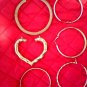 6 ODD GOLD PLATED LEVERBACK HOOP EARRINGS L@@K
