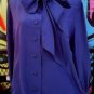 SMALL-MEDIUM HIGH COUTURE VERA MAXWELL VTG SILK BLOUSE L@@K!!