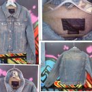 M VINTAGE UNISEX  EXPRESS  DENIM BLUE JEAN JACKET  SUPERBERB. L@@K!!!