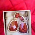 TIGER EYE FAUX WOMAN'S FANCY FINE  EARRINGS (FOR PIERCED EARS) L@@K!!!