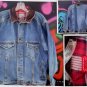 XL VINTAGE MAN'S  MARLBORO DENIM BLUE JEAN JACKET  SUPERBERB. L@@K!!!