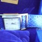 NEW VTG RARE WOMAN&acirc;��S WATCH IN ORIGINAL CASE BLUE LEATHER STRAP L@@K!!!