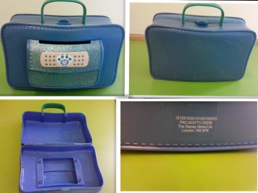 RARE VINTAGE DISNEY BLUE PLASTIC LUNCHBOX. L@@K!