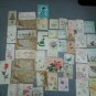 1940'SRARE OLD 43 USED MINI  GREETING CARDS  DESIGNERS HALLMARK, NORCROSS,GIBSON