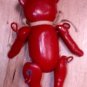 2.5" PENDANT RARE IRON BEAR ORNAMENT RED L@@K!!