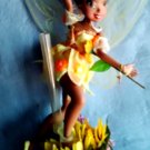 10” VTG VERY RARE TINKER BELL FAIRY DOLL FIGURINE IN STAND L@@K!!