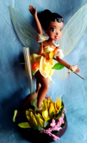 10&acirc;�� VTG VERY RARE TINKER BELL FAIRY DOLL FIGURINE IN STAND L@@K!!
