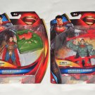 Lot of 2 Superman Man of Steel 4" Action Figures AUTO ASSAULT & KRYPTON COMBAT 2013 Mattel DC Comics