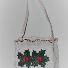 Hermitage Pottery 1999 Christmas Porcelain Gift Bag With Ribbon Handle