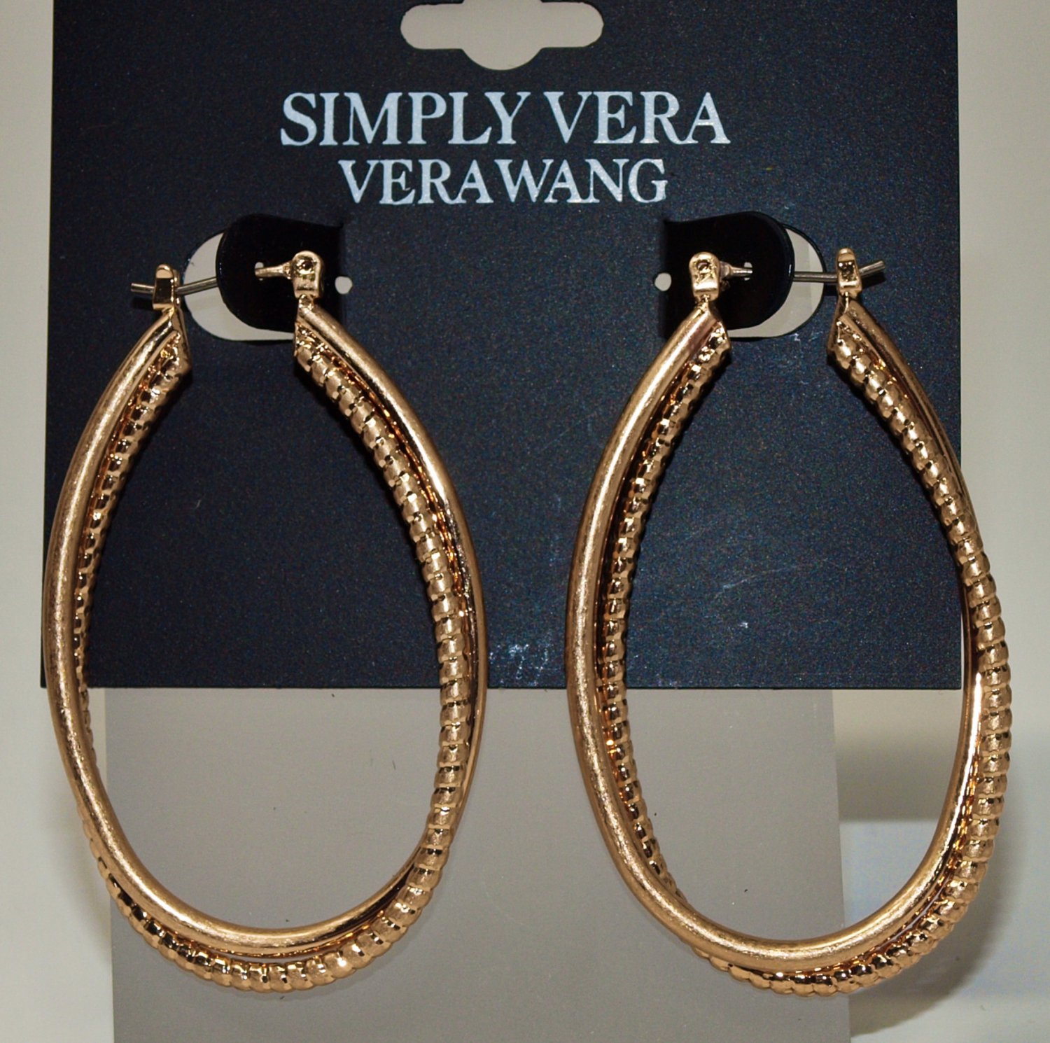 Simply Vera Vera Wang Gold Tone Oval Hoop Earrings FREE SHIPPING