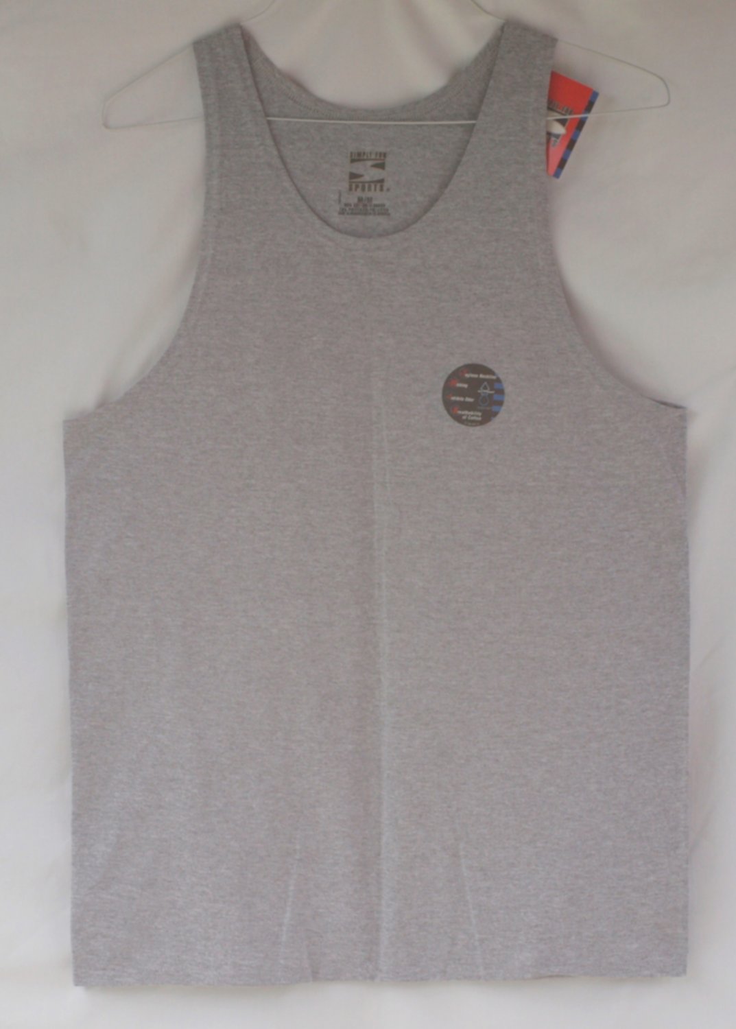 SIMPLY FOR SPORTS Men's Size M Heather Grey Muscle Shirt Tank Top