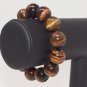 Tiger Eye 14mm Stone Bracelet, Stretchable to 7-8 Inches, FREE SHIPPING