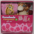 Garanimals Sleepwear Gift Set, Size 5T Girls, Pajamas Jersey Top, Plush Pants, Giraffe Plush Toy
