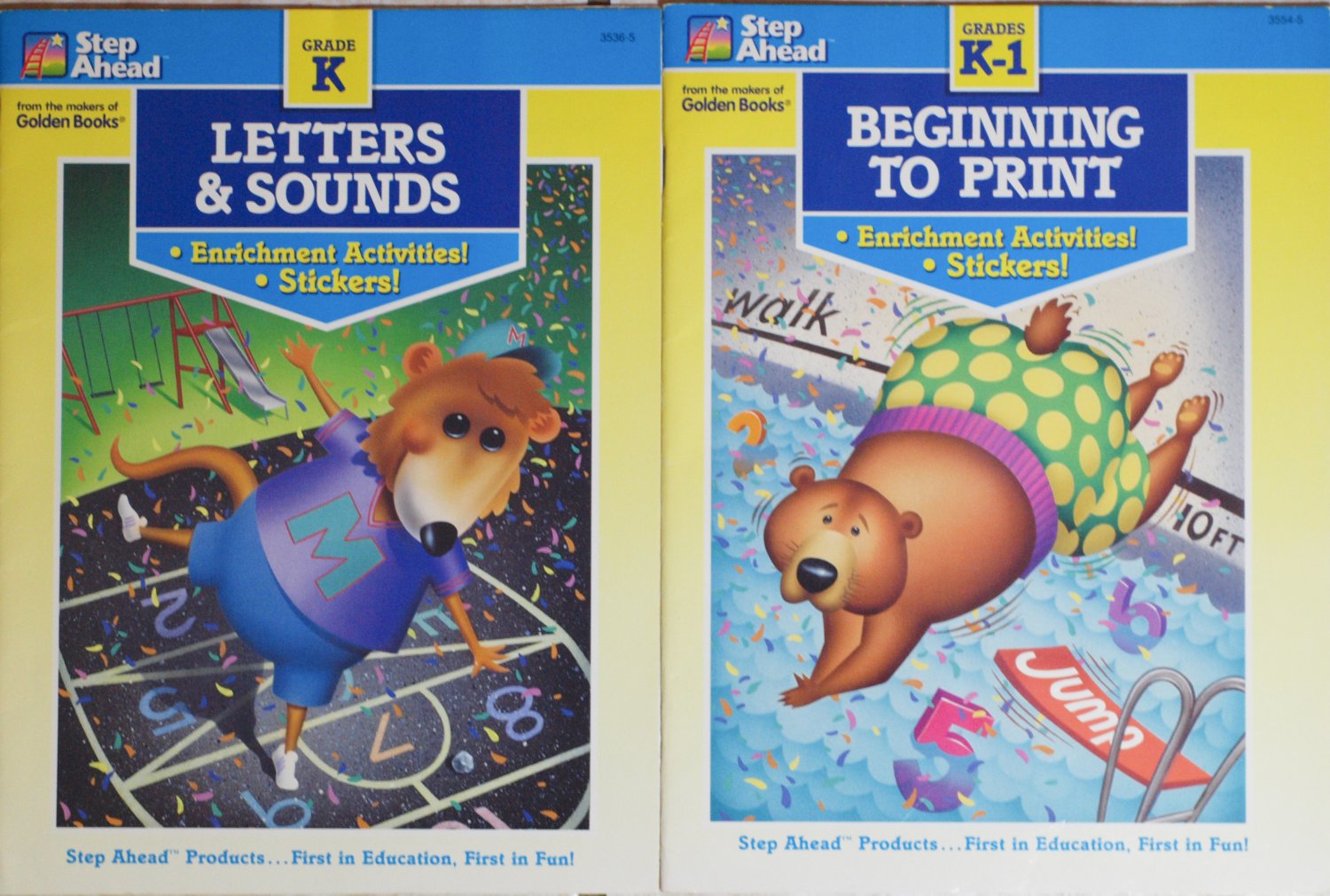 Step Ahead Children's Workbooks (2) - LETTERS & SOUNDS & BEGINNING TO ...