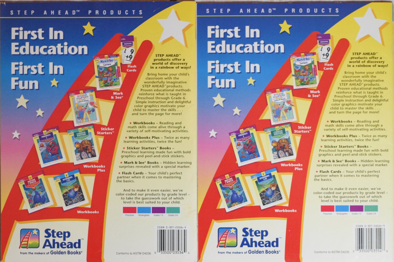 Step Ahead Children's Workbooks (2) LETTERS & SOUNDS & BEGINNING TO