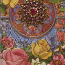 Punch Studio Purse Size Notepad w/ Magnetic Closure - Gold Foil Floral Brooch Embellished Pink Rose Punch Studio Purse Size Notepad w/ Magnetic Closure - Gold Foil Floral Brooch Embellished Pink Rose
