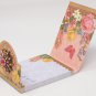 Punch Studio Purse Size Notepad w/ Magnetic Closure - Gold Foil Floral Brooch Embellished Pink Rose