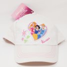 Girl's Infant Toddler DISNEY PRINCESS Baseball Style Cap with Adjustable Velcro Strap BRAND NEW