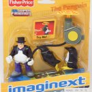 Fisher Price 2008 Imaginext DC Super Friends THE PENGUIN w/Umbrella Backpack & 2 Penguin Friends NEW