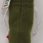 2 Christmas Moose Green Drawstring Gift Bag Sack Pouch Holds Gift Cards, Candy, Small Toys NEW