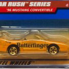 Hot Wheels Mattel 1997 Yellow '96 Mustang Convertible, Sugar Rush Series Butterfinger 1:64 Scale NEW Hot Wheels Mattel 1997 Yellow '96 Mustang Convertible, Sugar Rush Series Butterfinger 1:64 Scale NEW