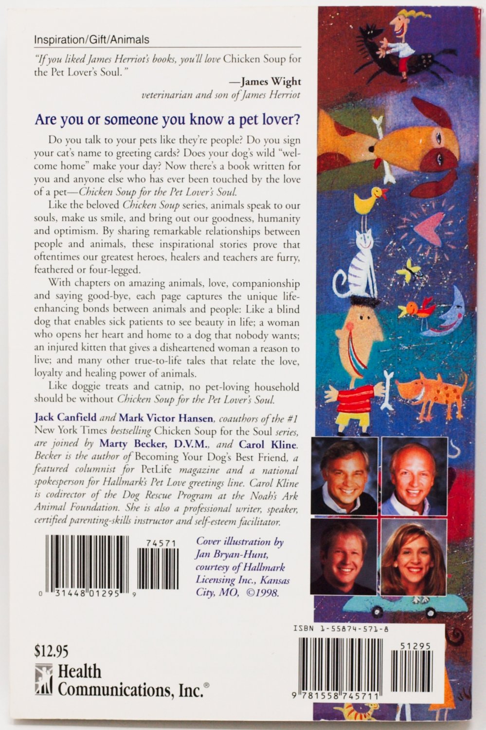 Chicken Soup for the Pet Lover's Soul, 1998, True Pet Stories by