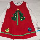 Rare Editions Girls Red Corduroy Christmas Tree Jumper w/White Bodysuit, Size 24 Months BRAND NEW Rare Editions Girls Red Corduroy Christmas Tree Jumper w/White Bodysuit, Size 24 Months BRAND NEW