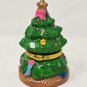 Christmas Tree Shaped Ceramic Trinket Box With Hinged Lid, Vintage