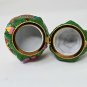 Christmas Tree Shaped Ceramic Trinket Box With Hinged Lid, Vintage