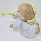 Precious Moments 1991 "Joy To The World" Angel With Horn Trumpet Tree Topper #442291 Precious Moments 1991 "Joy To The World" Angel With Horn Trumpet Tree Topper #442291