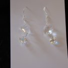 Floating Heart earrings Silver