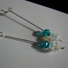 Crystal Blue earrings silver