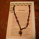 Raku garnet & crystal necklace