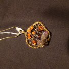 carnelian amethyst garnet gold plated