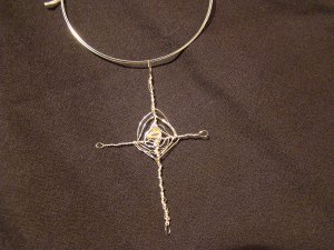 silver crystal cross