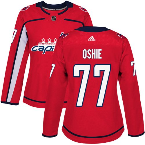 Womens T.J Oshie Washington Capitals Red Hockey Ice Jersey Shirt Choose Your Size