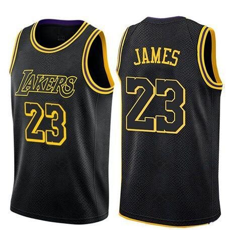 Mens LeBron James 2018/19 Lakers Black CE Basketball Jersey Shirt ...