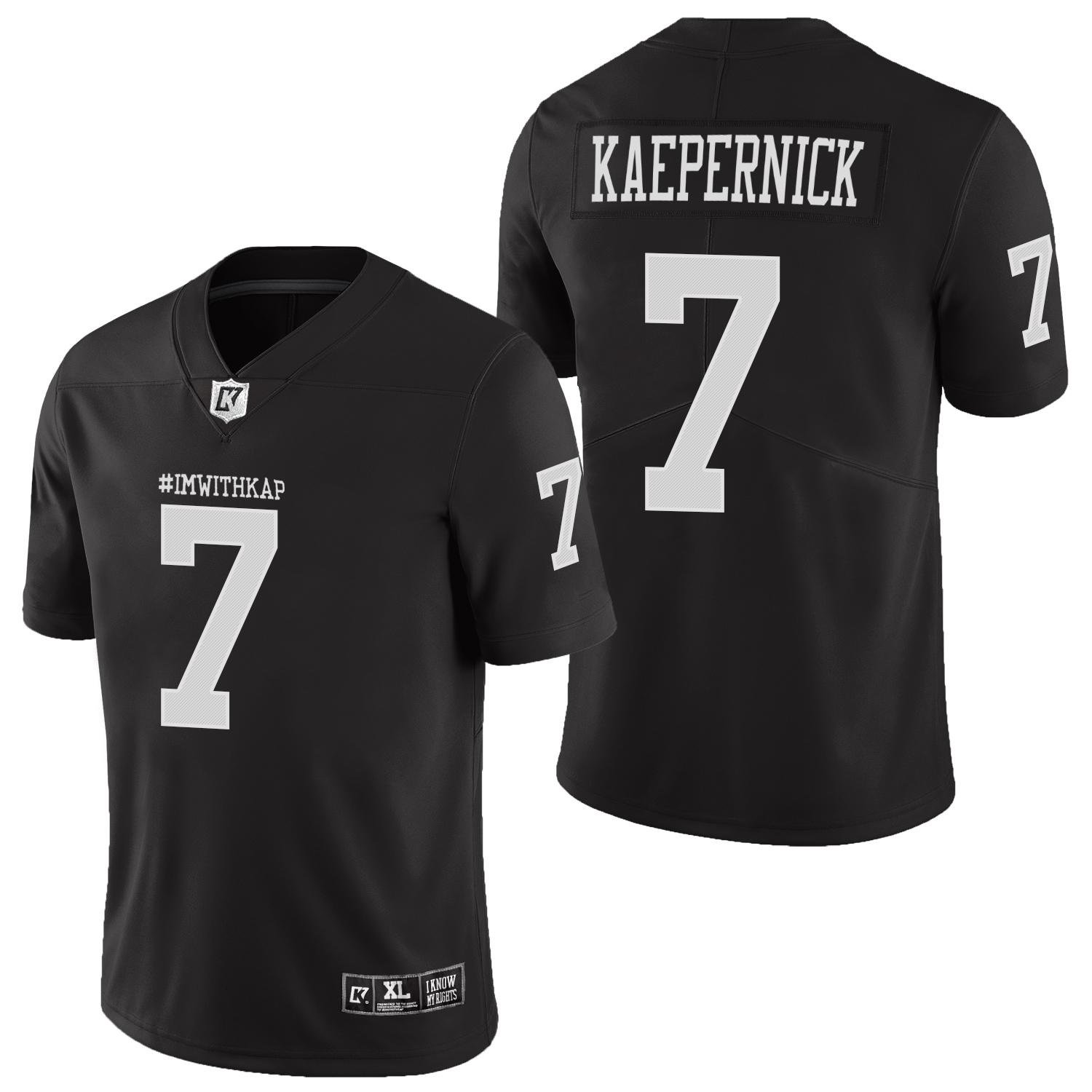 Mens Colin Kaepernick San Francisco 49ers IMWITHKAP Black Football Jersey Shirt Choose ...