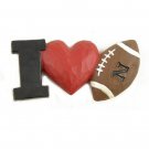 University of Nebraska I Love Football Magnet in Team Colors~~So Cute!