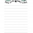 Fun DOG Die Cut List Pad/Note Pad--I LOVE MY SPOILED RESCUE DOG