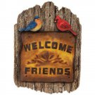 Songbird WELCOME FRIENDS Plaque-Indoor/Outdoor by Carson Home Accents