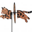 BROWN TABBY CAT Petite Garden Stake Wind Spinner by Premier Kites & Designs
