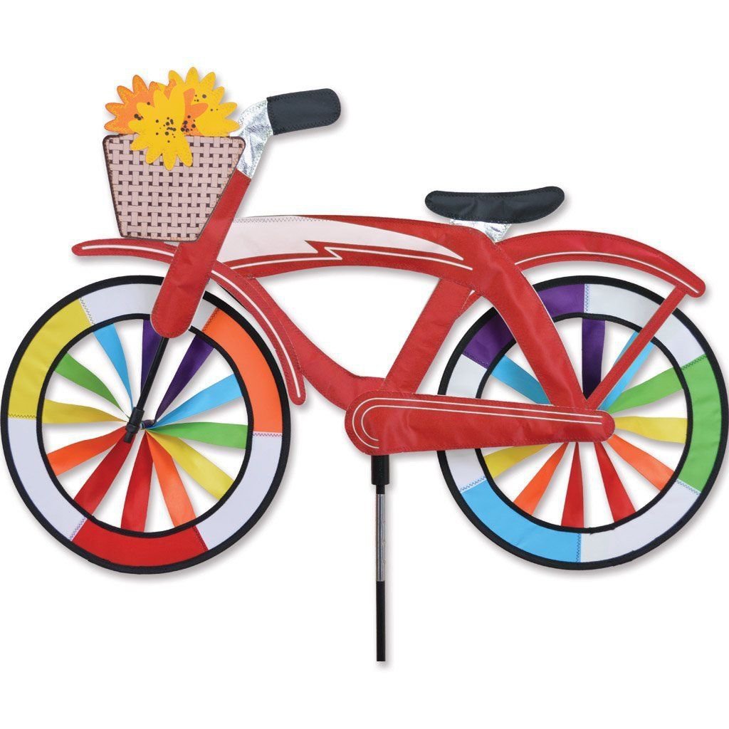 30" Red Classic Cruiser Bike Spinner, Whirligig, Garden Stake by Premier Design